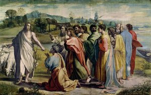 La charge du Christ à Saint Pierre (carton pour la chapelle Sixtine) (avant restauration)